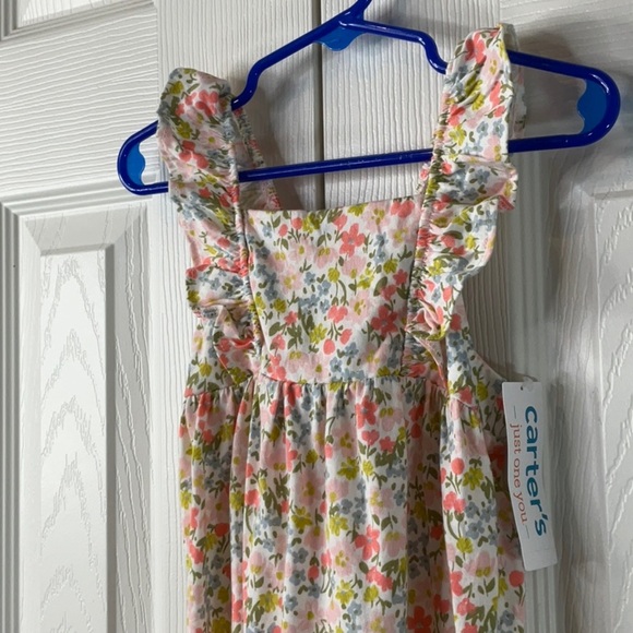 Carters Girls Floral Romper Overall Size 18M - Picture 5 of 9